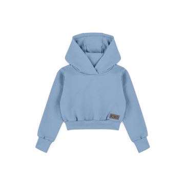IOIO, Dětská cropp mikina přes hlavu Baby blue
