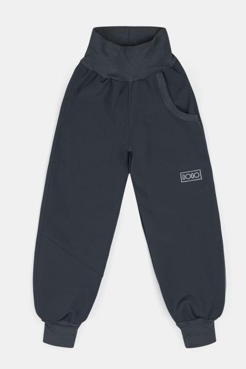 IOIO, Dětské softshellové kalhoty Tmavě šedé