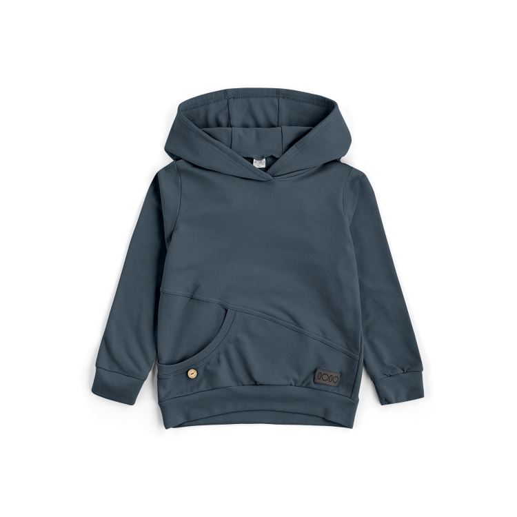 IOIO, Dětská mikina přes hlavu Šedomodrá (1)