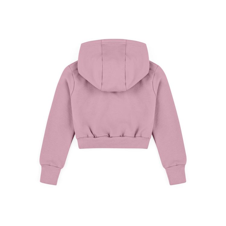IOIO, Dětská cropp mikina přes hlavu Baby pink (1)