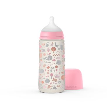 SUAVINEX KOJENECKÁ LÁHEV 360 ml L MEMORIES - RŮŽOVÁ